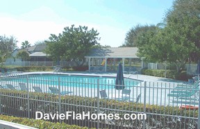 A community pool at Forest Ridge in Davie FL