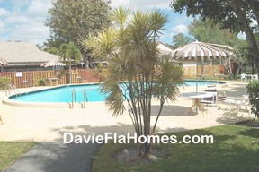 Pool area at Nova Hills North in Davie FL