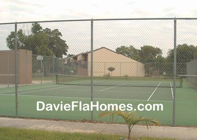 Tennis Court at Alpine Woods in Davie Florida