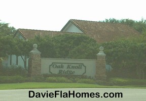 Oak Knoll Ridge in Davie Florida