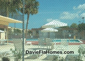 Pool area at Brentwood Townhomes in Davie