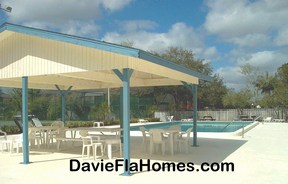 The pool area at Country Pines in Davie