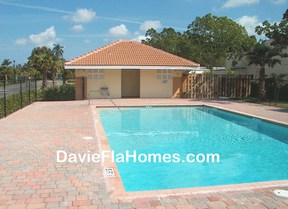 Pool area at Hidden Cove in Davie